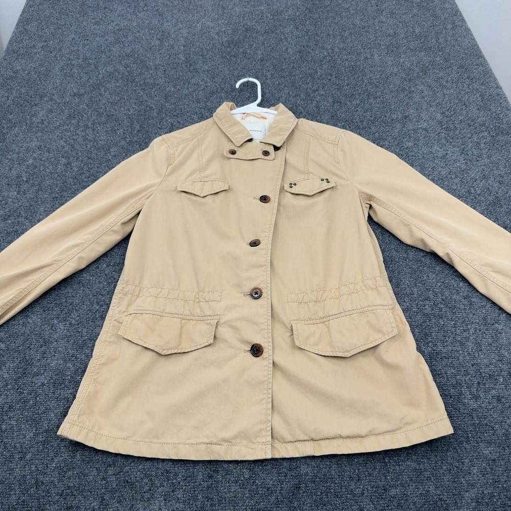 Banana Republic Jacket Womens 10 Tan Cotton Nylon Utility‎ Safari Field Casual